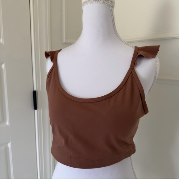 JoyLab Ruffle Strap Racerback Sports Bra - Size Large - Picture 2 of 7